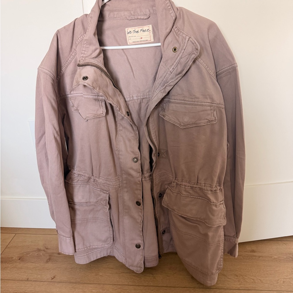 Free People Mauve Utility Jacket
